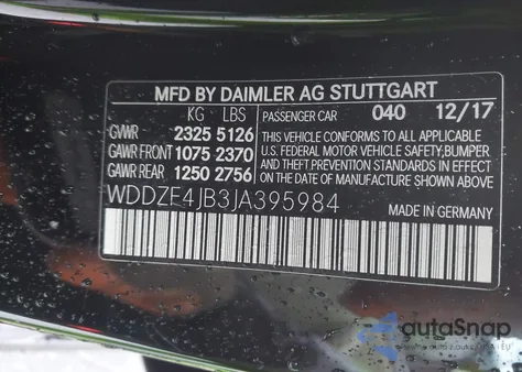 2018 Mercedes-Benz E 300 z USA, uszkodzony, nr VIN WDDZF4JB3JA395984